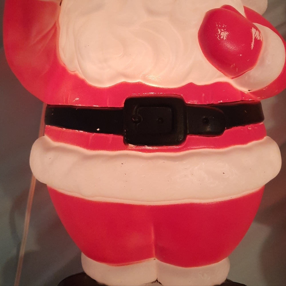 Vintage Empire 18" Waving Santa Claus Lighted Christmas Blow Mold 1996 Decor